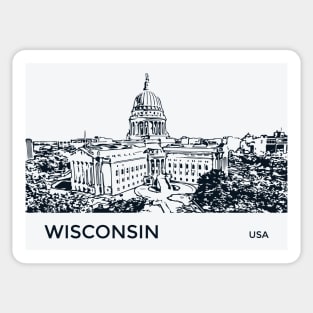 Wisconsin State USA Sticker